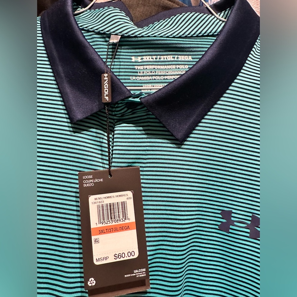 NWT 3XLT UNDER ARMOUR POLO
